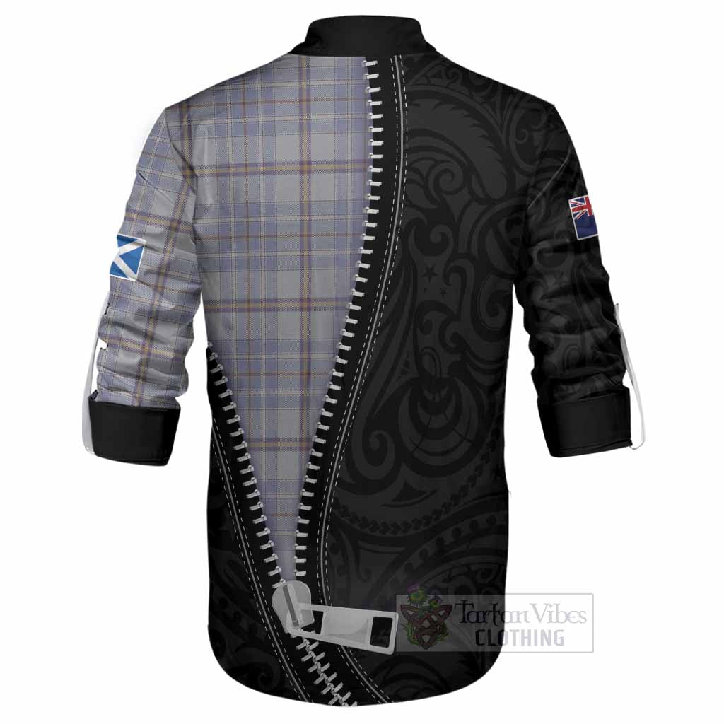Tweedie Tartan Ghillie Shirt New Zealand Pattern Unique Zipper Stylized