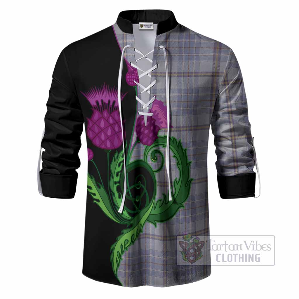 Tweedie Tartan Ghillie Shirt Traditional Scottish Thistle