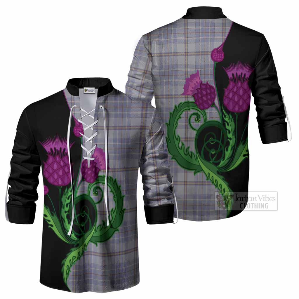 Tweedie Tartan Ghillie Shirt Traditional Scottish Thistle