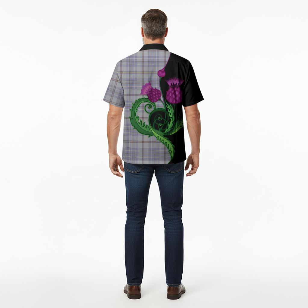 Tweedie Tartan Hawaiian Shirt Traditional Scottish Thistle