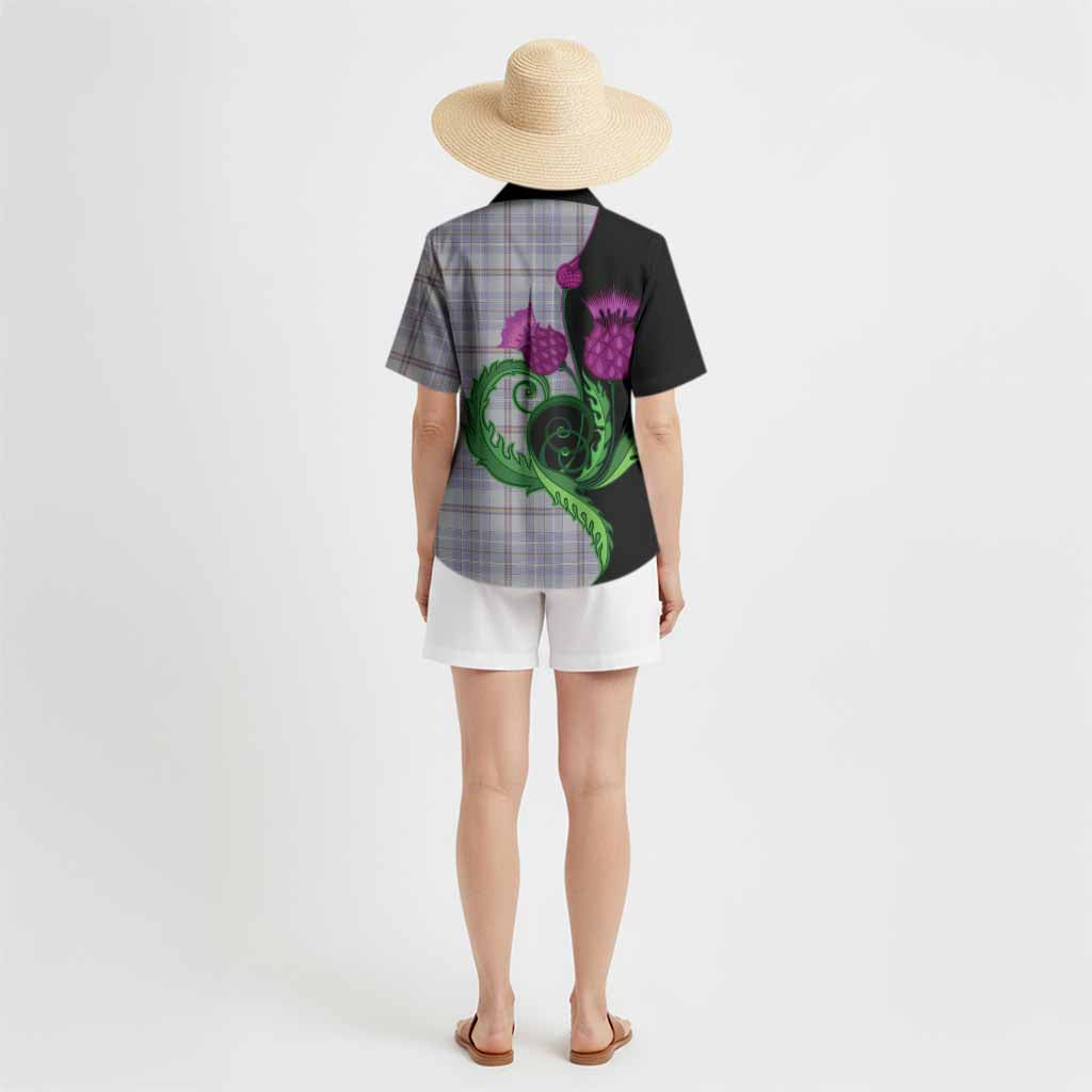 Tweedie Tartan Hawaiian Shirt Traditional Scottish Thistle