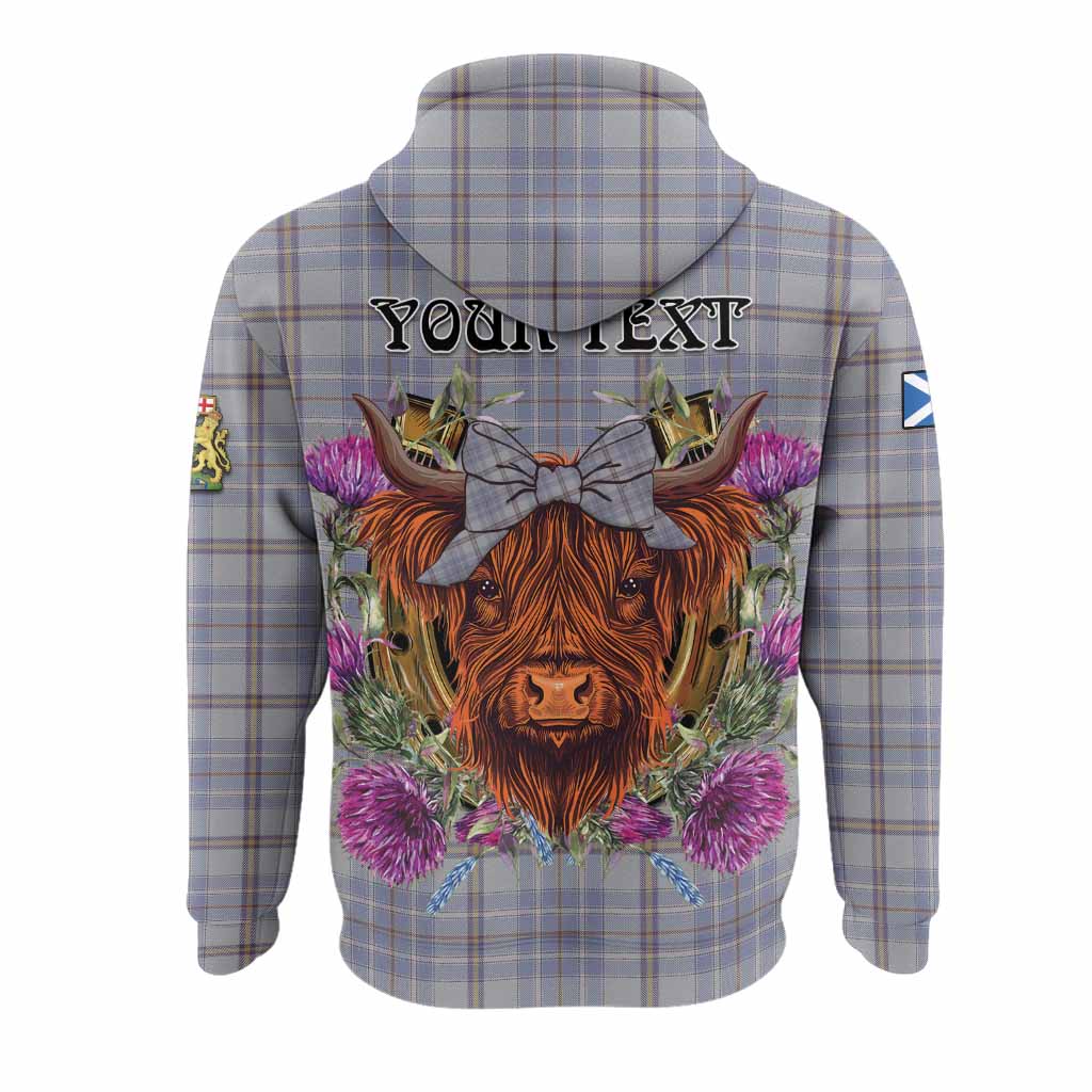 Tweedie Tartan Hoodie Scottish Thistle Heilan Coo