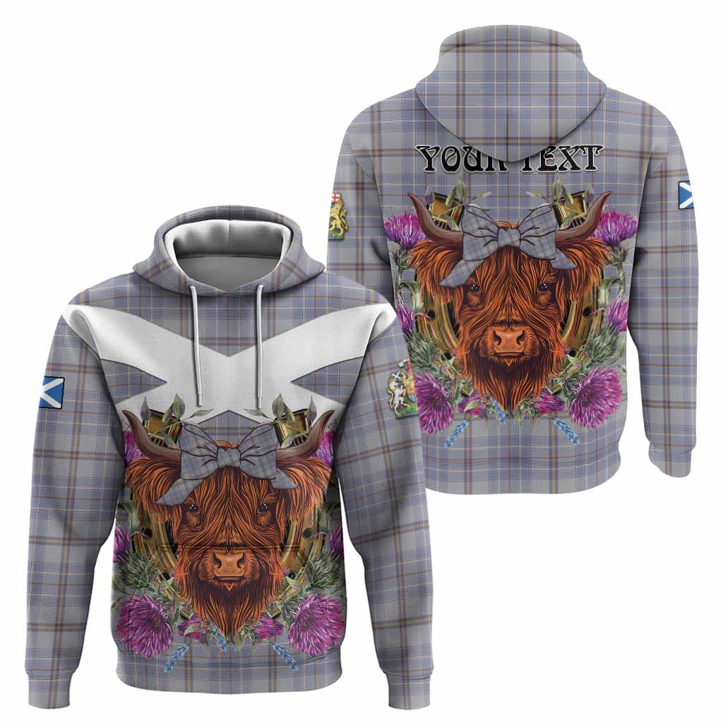 Tweedie Tartan Hoodie Scottish Thistle Heilan Coo