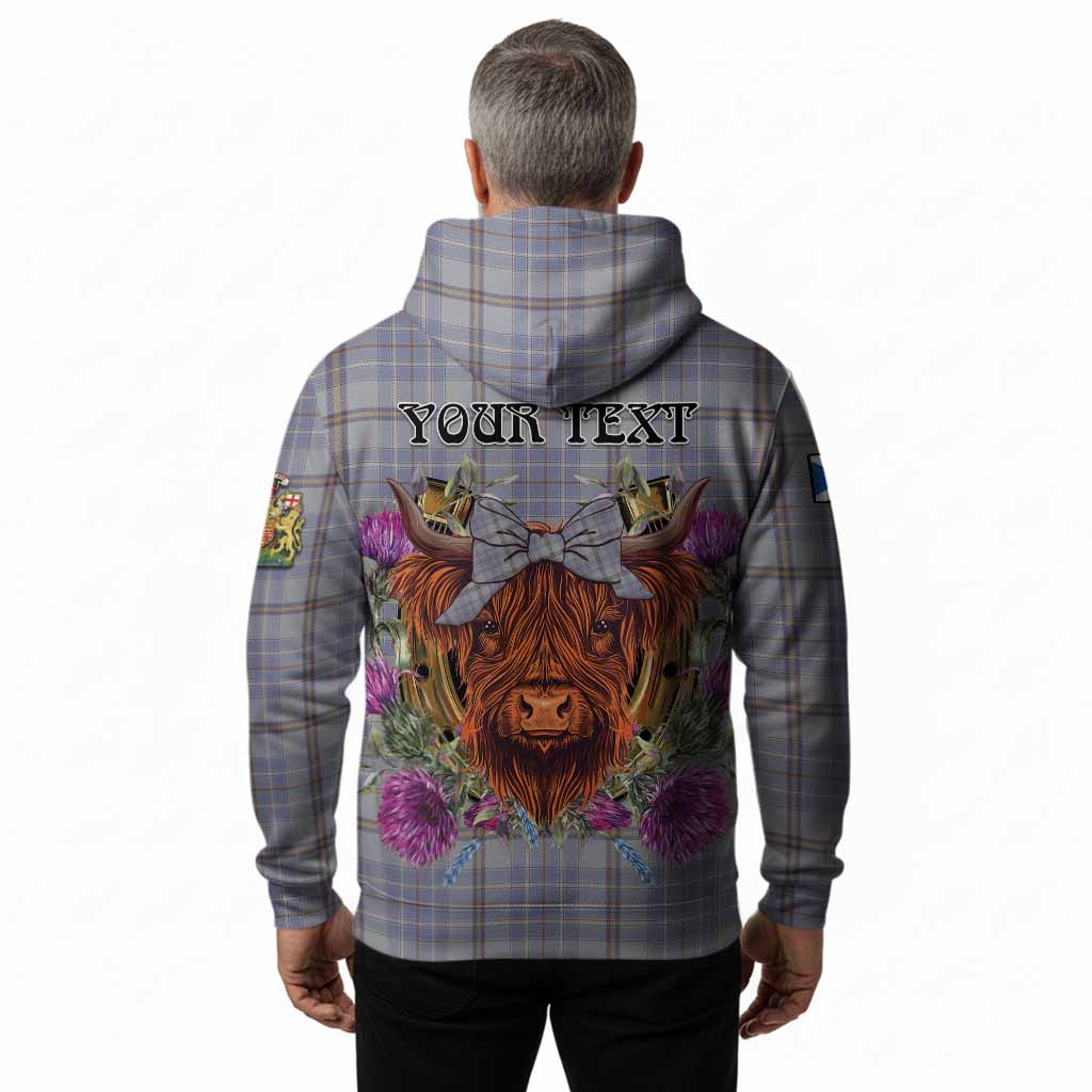 Tweedie Tartan Hoodie Scottish Thistle Heilan Coo