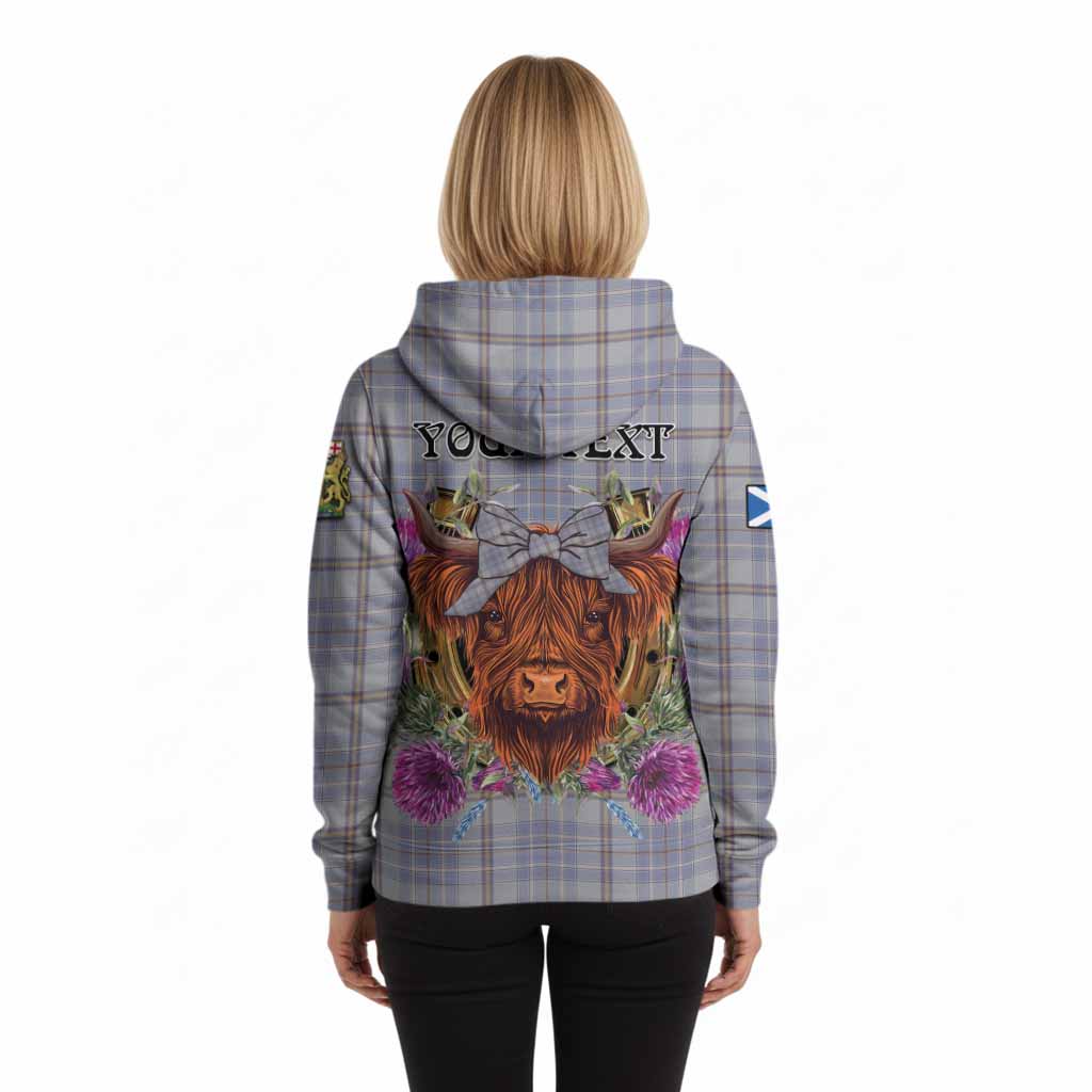 Tweedie Tartan Hoodie Scottish Thistle Heilan Coo