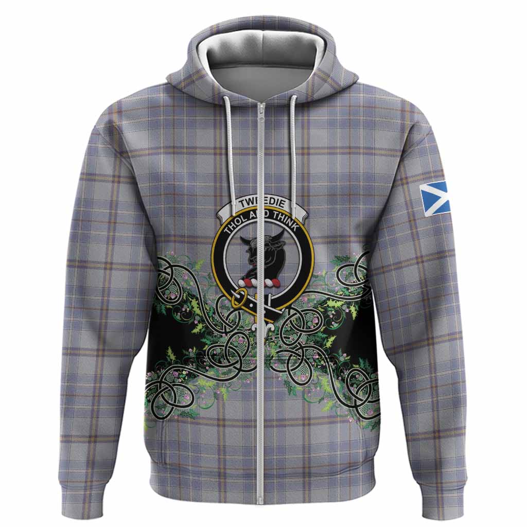 Tweedie Tartan Hoodie Thistle Scottish Spirit