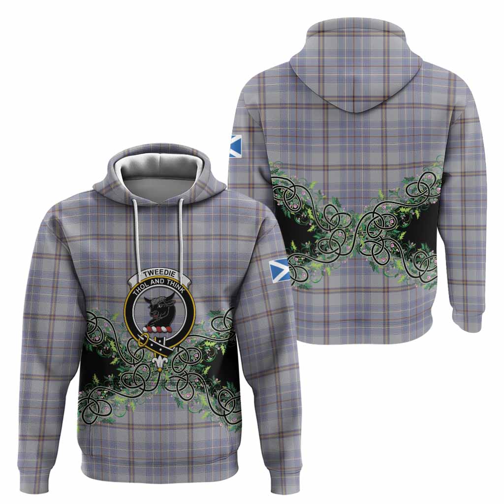 Tweedie Tartan Hoodie Thistle Scottish Spirit