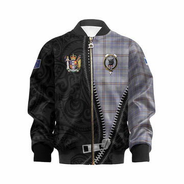 Tweedie Tartan Kid Bomber Jacket New Zealand Pattern Unique Zipper Stylized