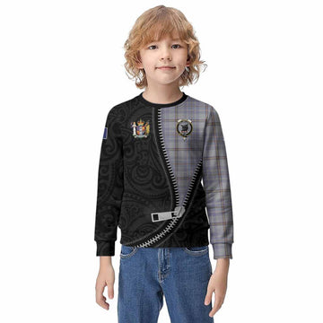 Tweedie Tartan Kid Knitted Sweatshirt New Zealand Pattern Unique Zipper Stylized