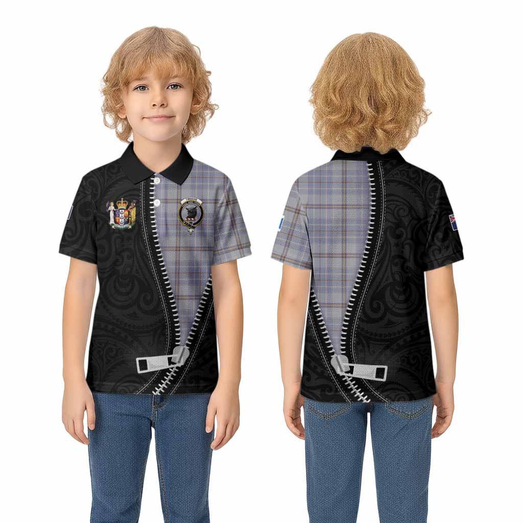 Tweedie Tartan Kid Polo Shirt New Zealand Pattern Unique Zipper Stylized