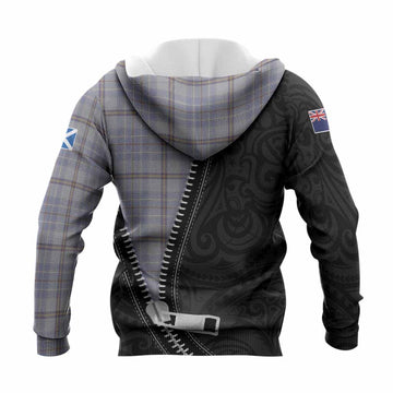 Tweedie Tartan Knitted Hoodie New Zealand Pattern Unique Zipper Stylized