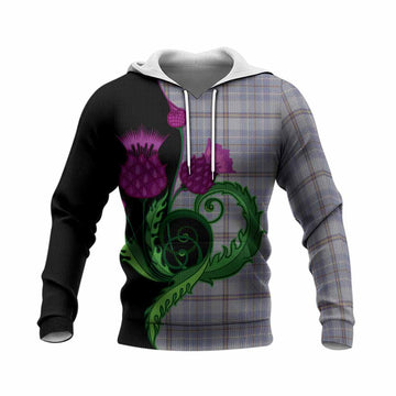 Tweedie Tartan Knitted Hoodie Traditional Scottish Thistle