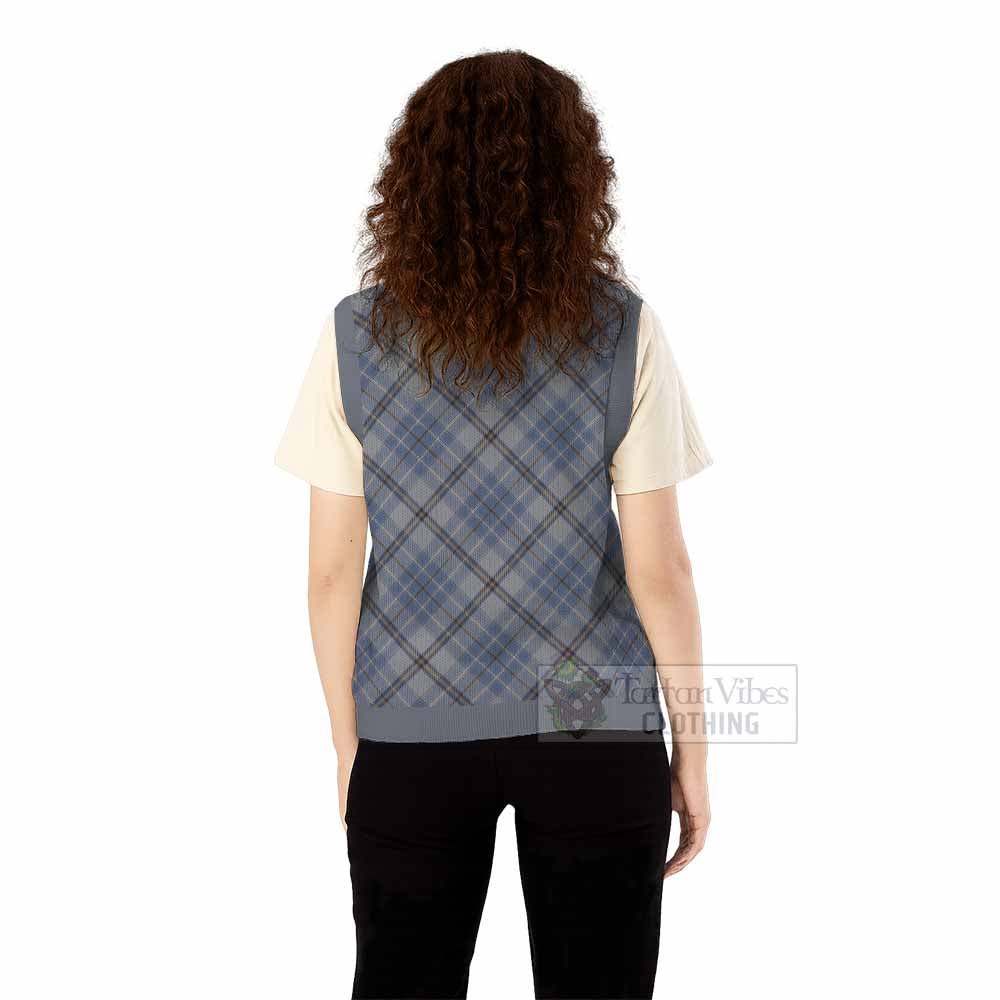 Tweedie Tartan  Knitted V-Neck Vest Cross Style