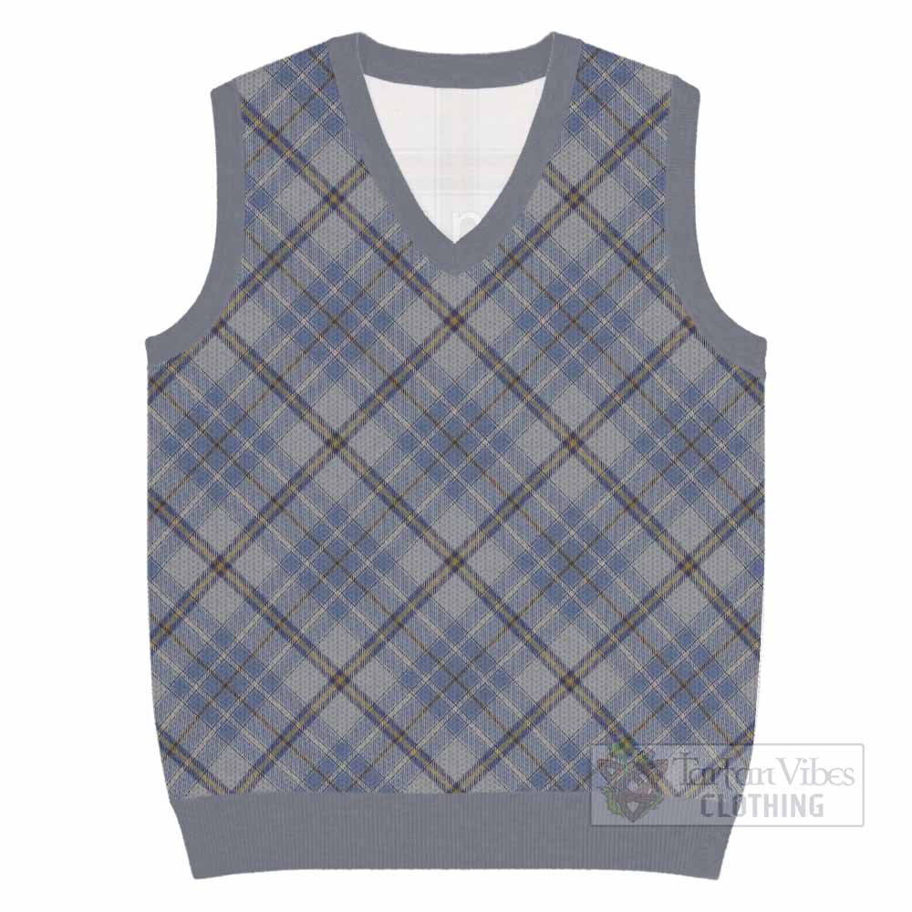 Tweedie Tartan  Knitted V-Neck Vest Cross Style