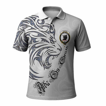 Tweedie Tartan Lion Roar Polo Shirt Alba Gu Brath with Celtic Motifs