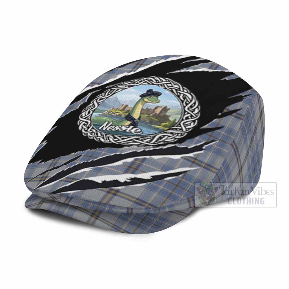 Tweedie Tartan Loch Ness Monster Flat Cap, Jeff Cap Celtic Knot Nessie Art