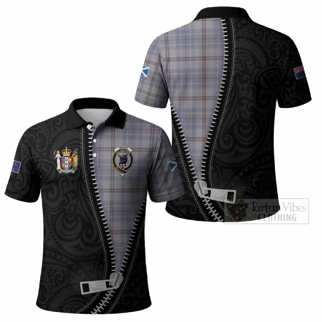 Tweedie Tartan Polo Shirt New Zealand Pattern Unique Zipper Stylized