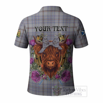 Tweedie Tartan Polo Shirt Scottish Thistle Heilan Coo
