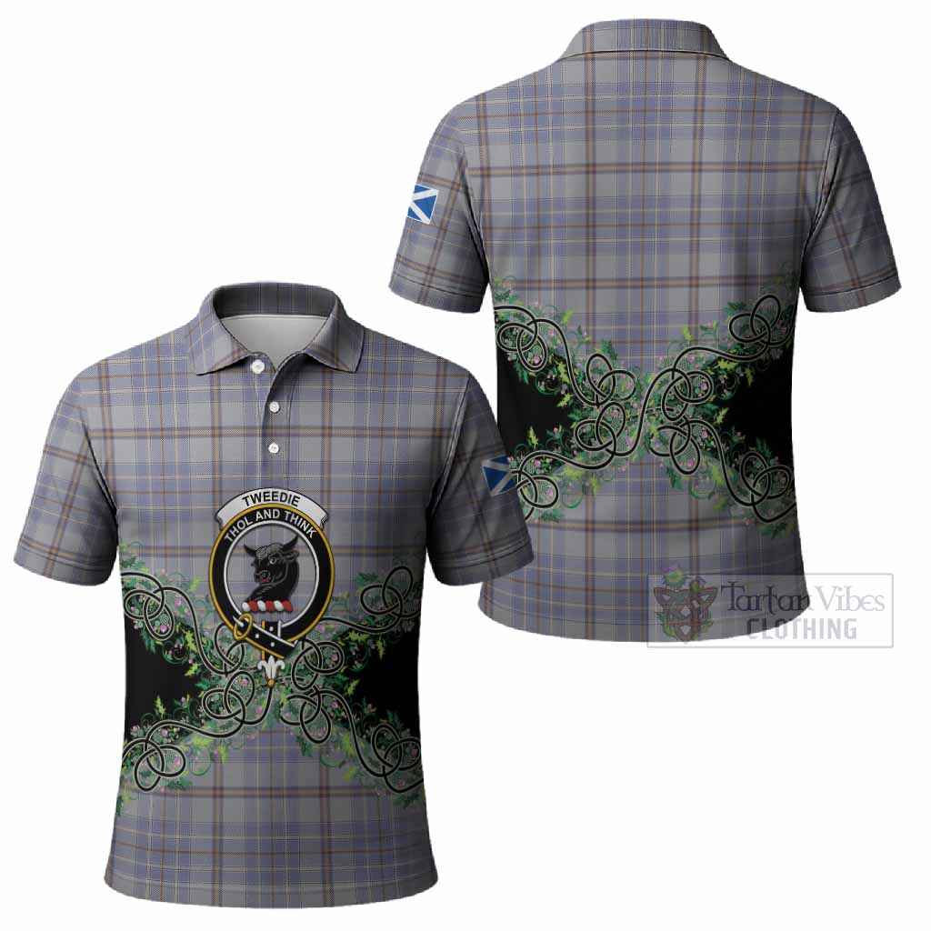 Tweedie Tartan Polo Shirt Thistle Scottish Spirit