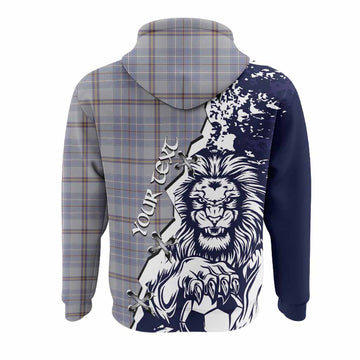 Tweedie Tartan Scottish Hoodie Angry Lion With Soccer Ball Style