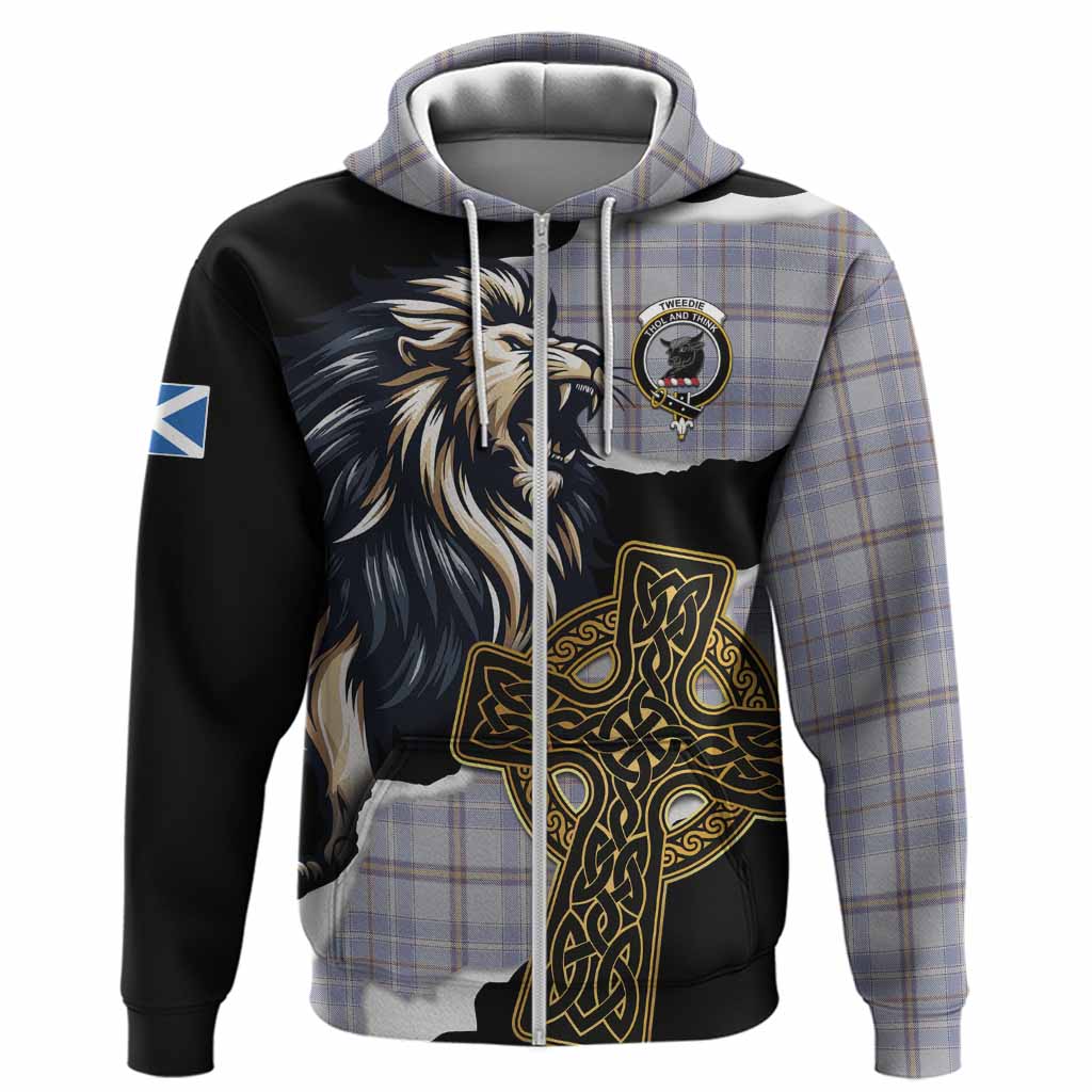Tweedie Tartan Scottish Hoodie Lion Celtic Heritage