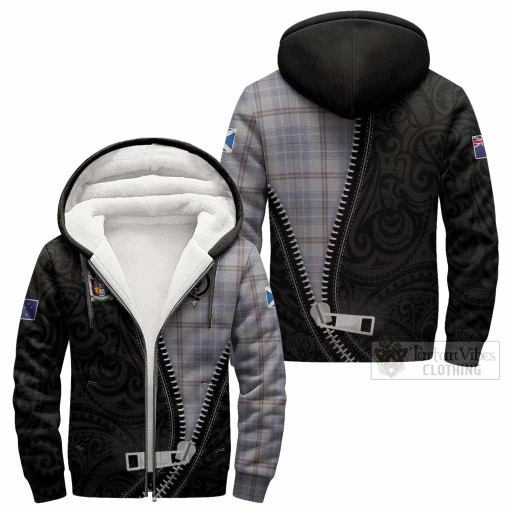 Tweedie Tartan Sherpa Hoodie New Zealand Pattern Unique Zipper Stylized