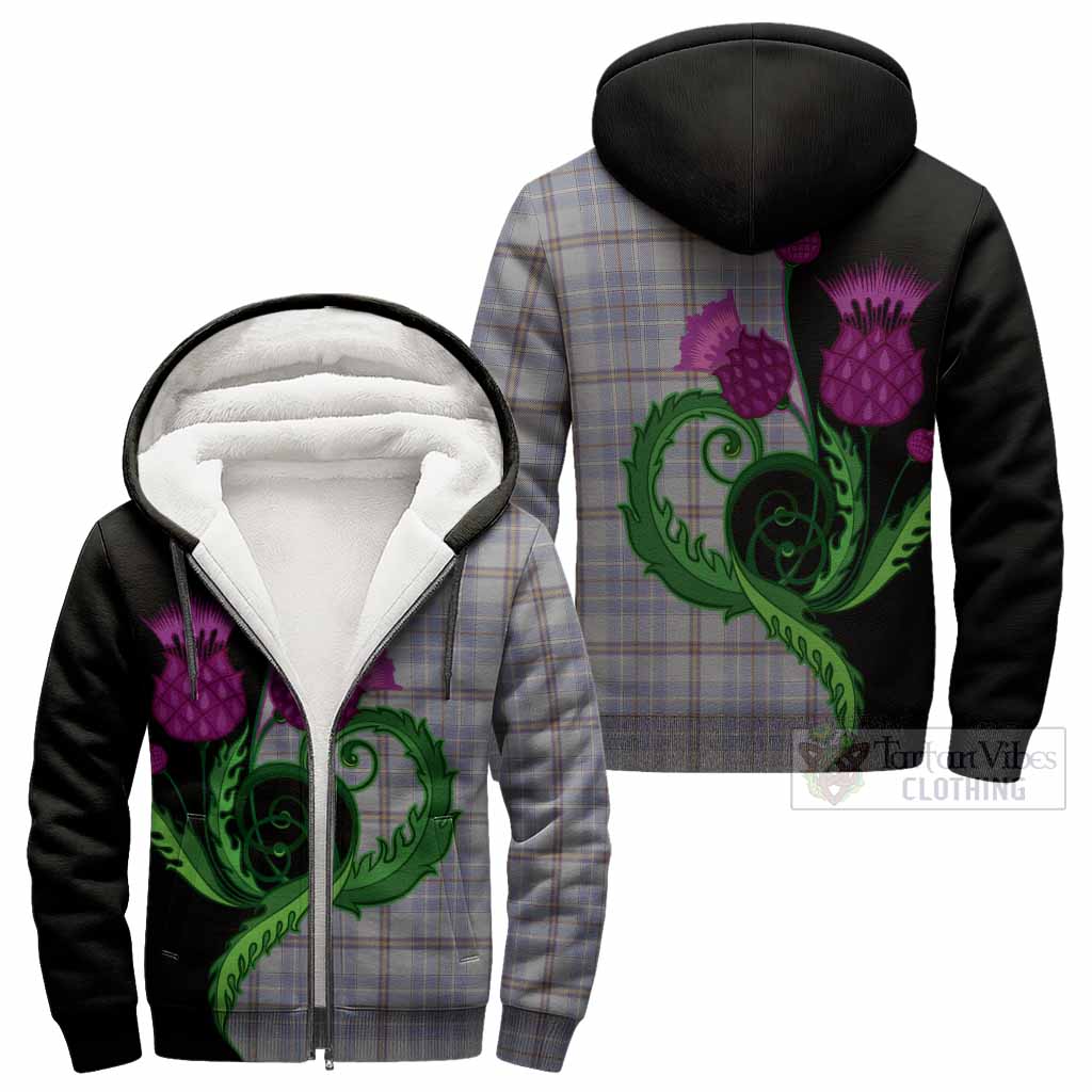 Tweedie Tartan Sherpa Hoodie Traditional Scottish Thistle