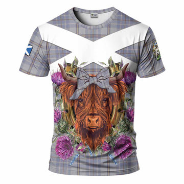 Tweedie Tartan T-Shirt Scottish Thistle Heilan Coo