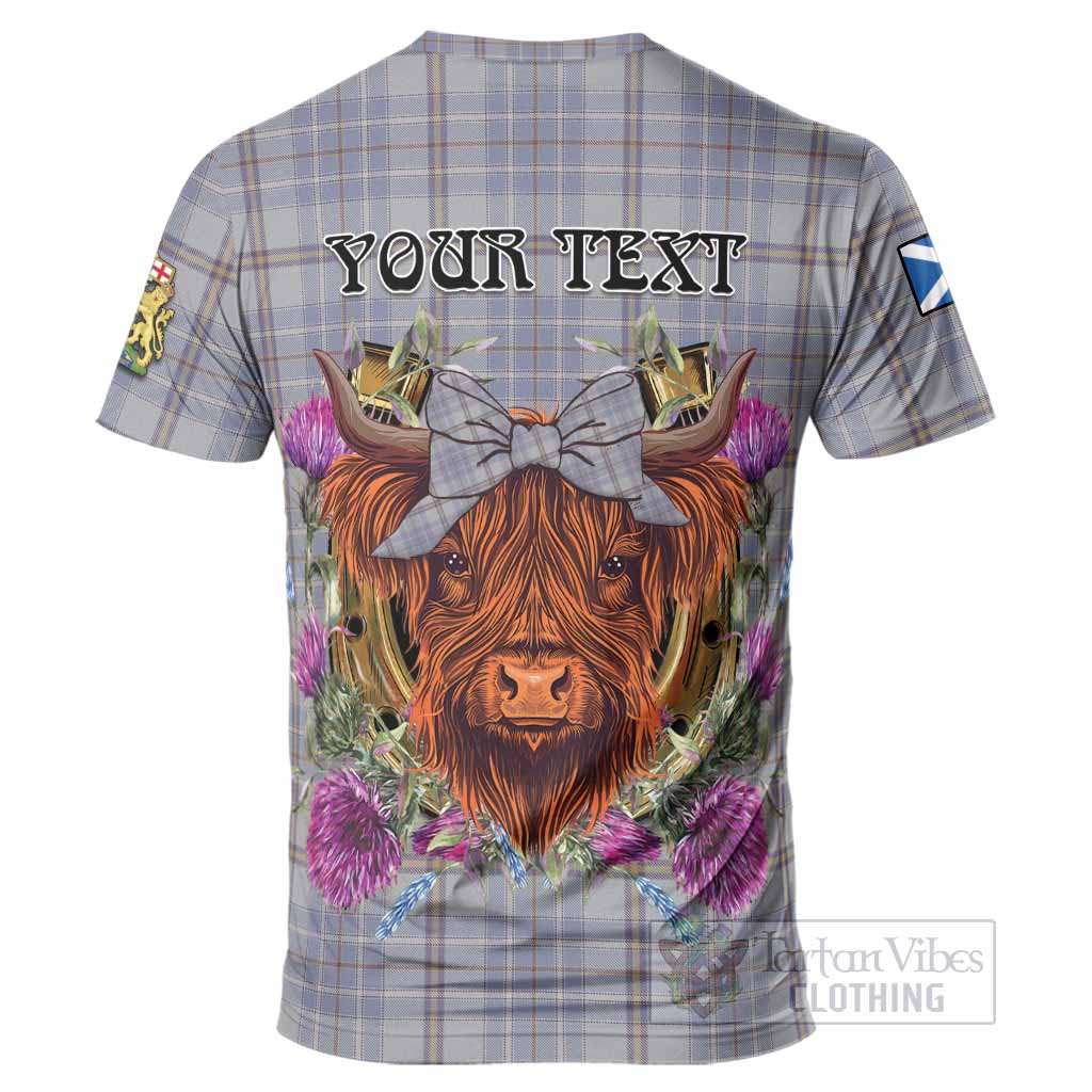 Tweedie Tartan T-Shirt Scottish Thistle Heilan Coo
