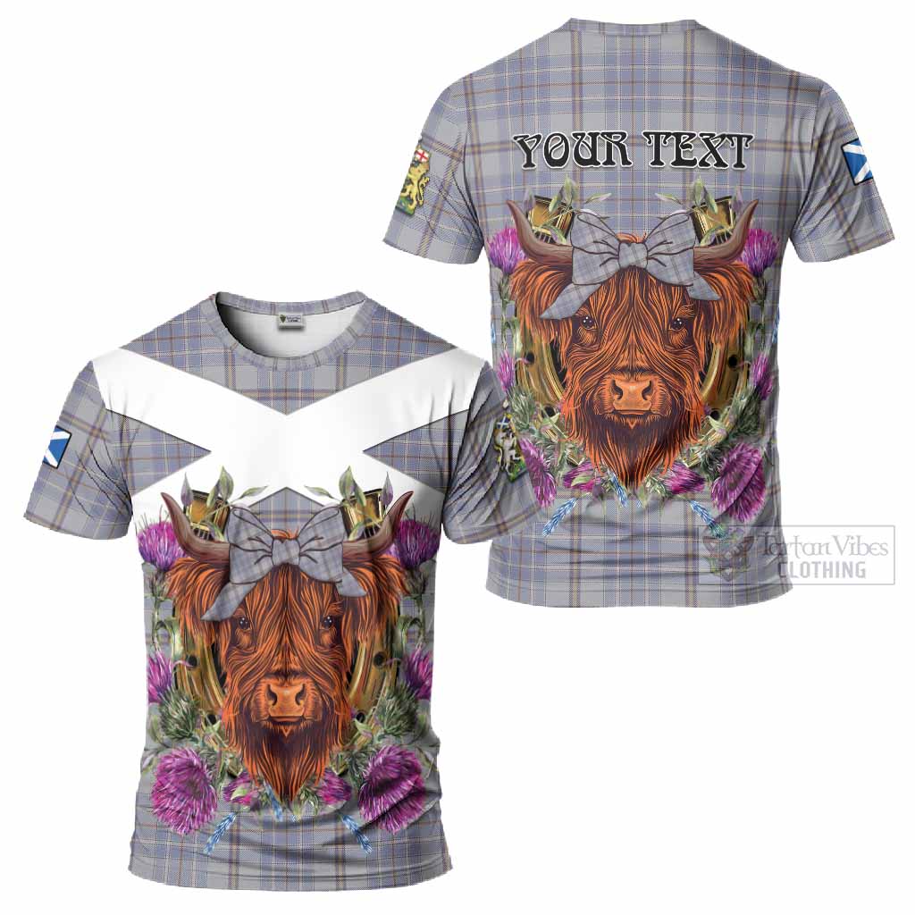 Tweedie Tartan T-Shirt Scottish Thistle Heilan Coo