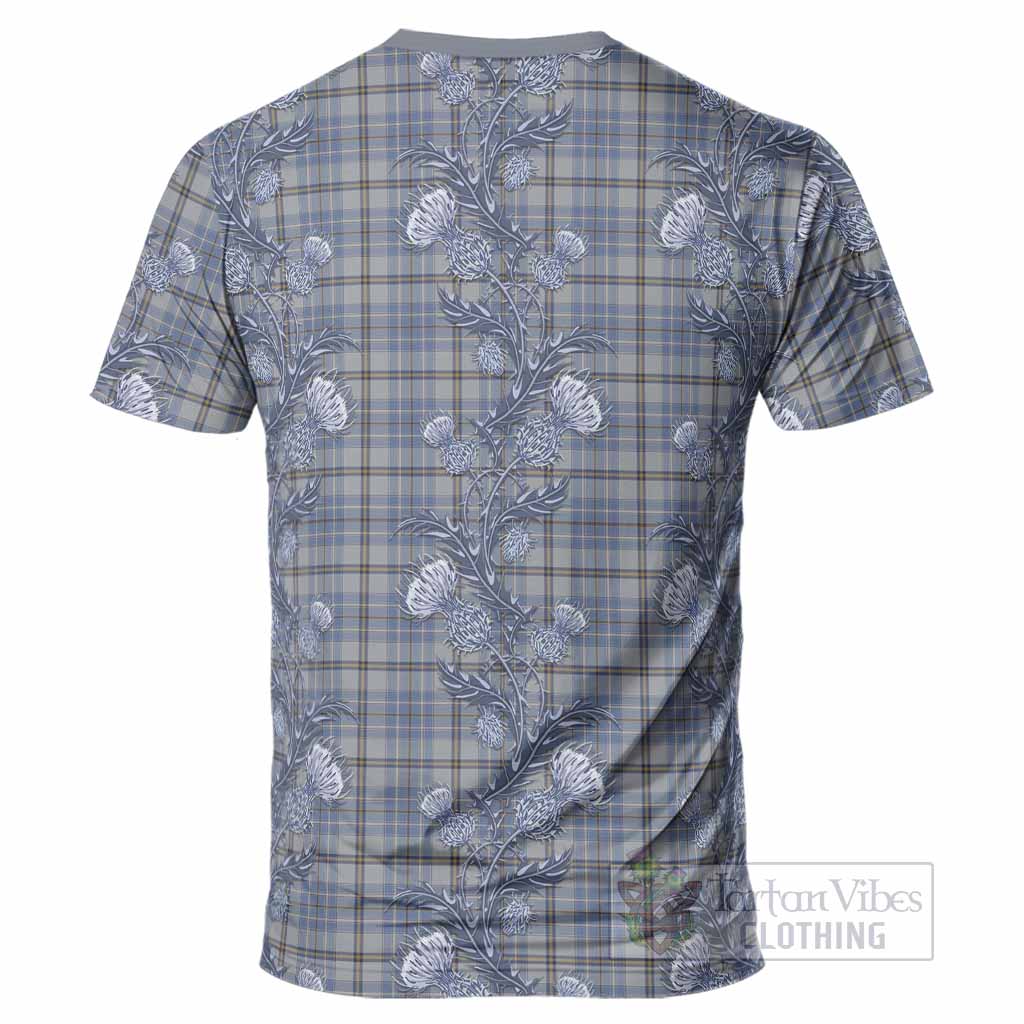 Tweedie Tartan T-Shirt Seamless Scottish Thistle Flowers