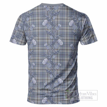 Tweedie Tartan T-Shirt Seamless Scottish Thistle Flowers