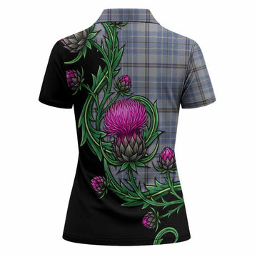 Tweedie Tartan Women Polo Shirt Resilient Scottish Thistle