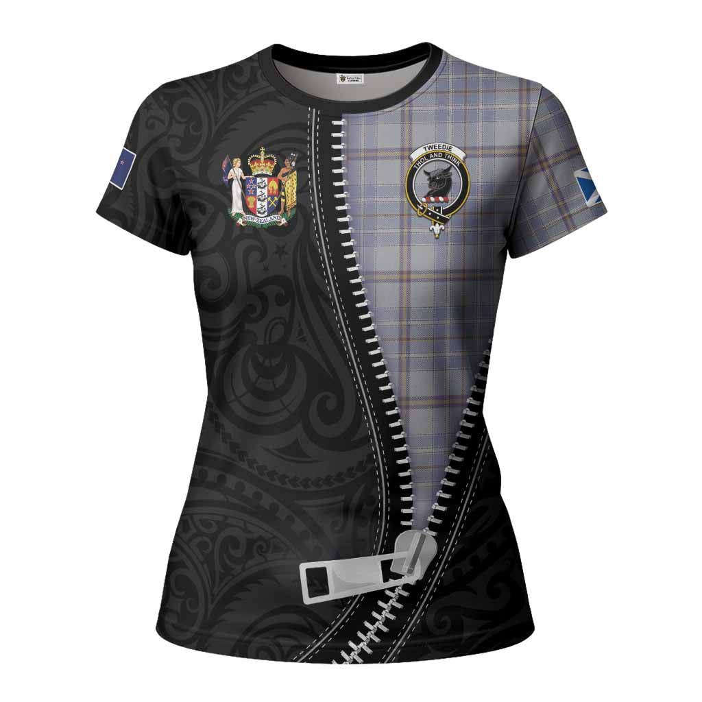 Tweedie Tartan Women T shirt New Zealand Pattern Unique Zipper Stylized