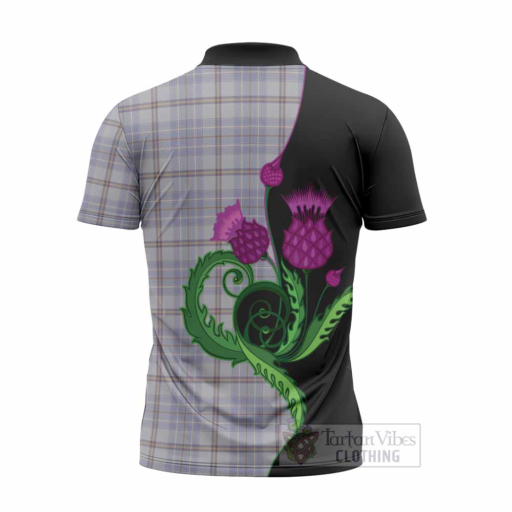 Tweedie Tartan Zipper Polo Shirt Traditional Scottish Thistle