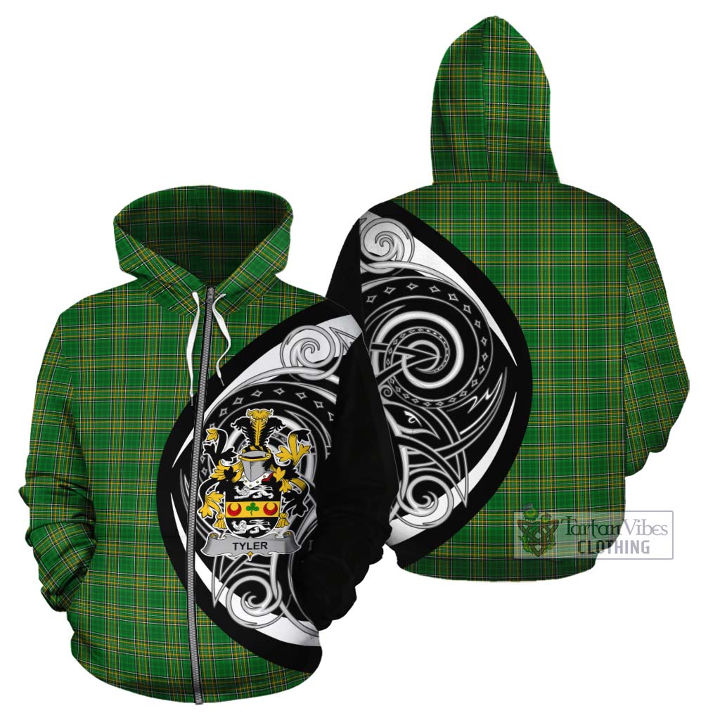 Tyler Irish Clan Cotton Hoodie Celtic Circle Style Zip Hoodie - Tartan Vibes Clothing