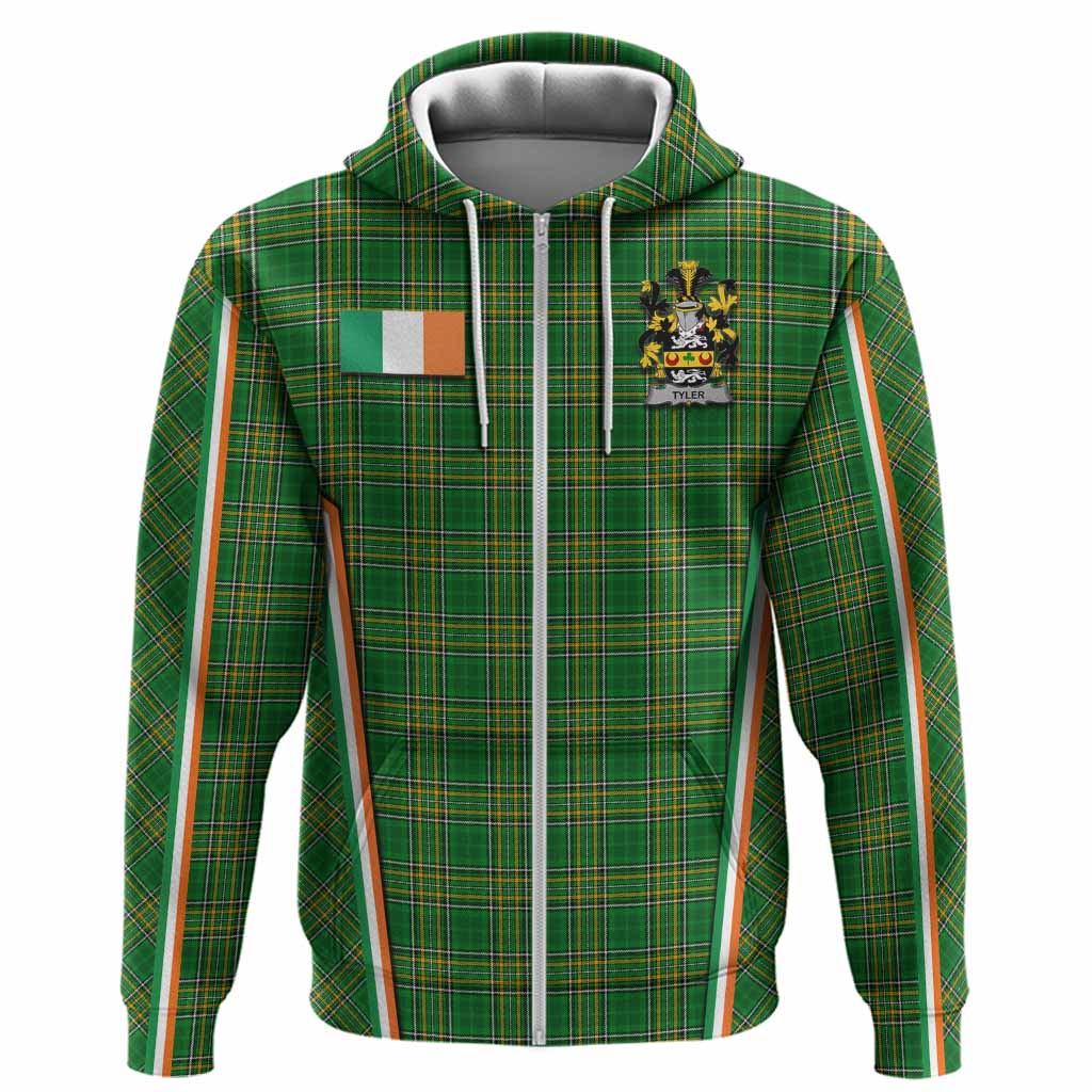 Tyler Irish Clan Coat of Arm Tartan Hoodie Flag Style