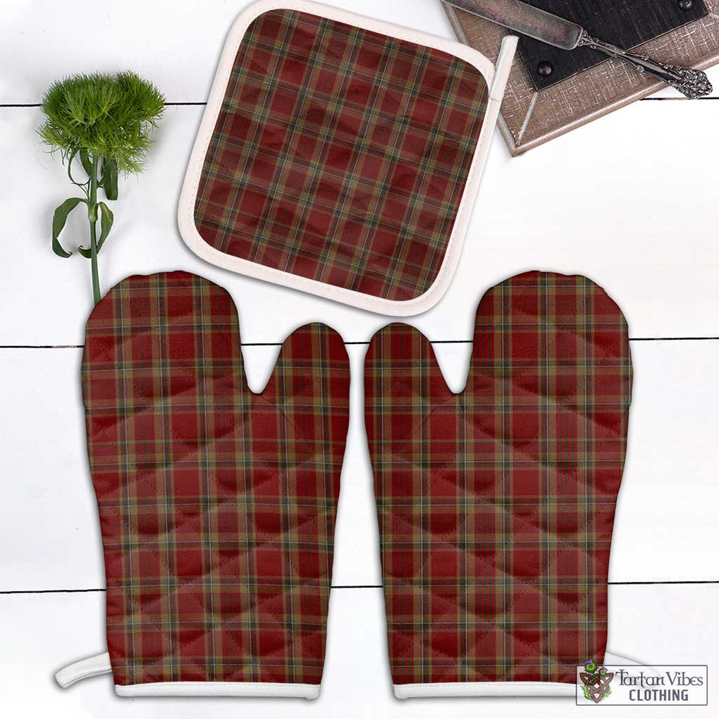 Tyrone County Ireland Tartan Combo Oven Mitt & Pot-Holder Combo 2 Oven Mitt & 1 Pot-Holder Black - Tartan Vibes Clothing