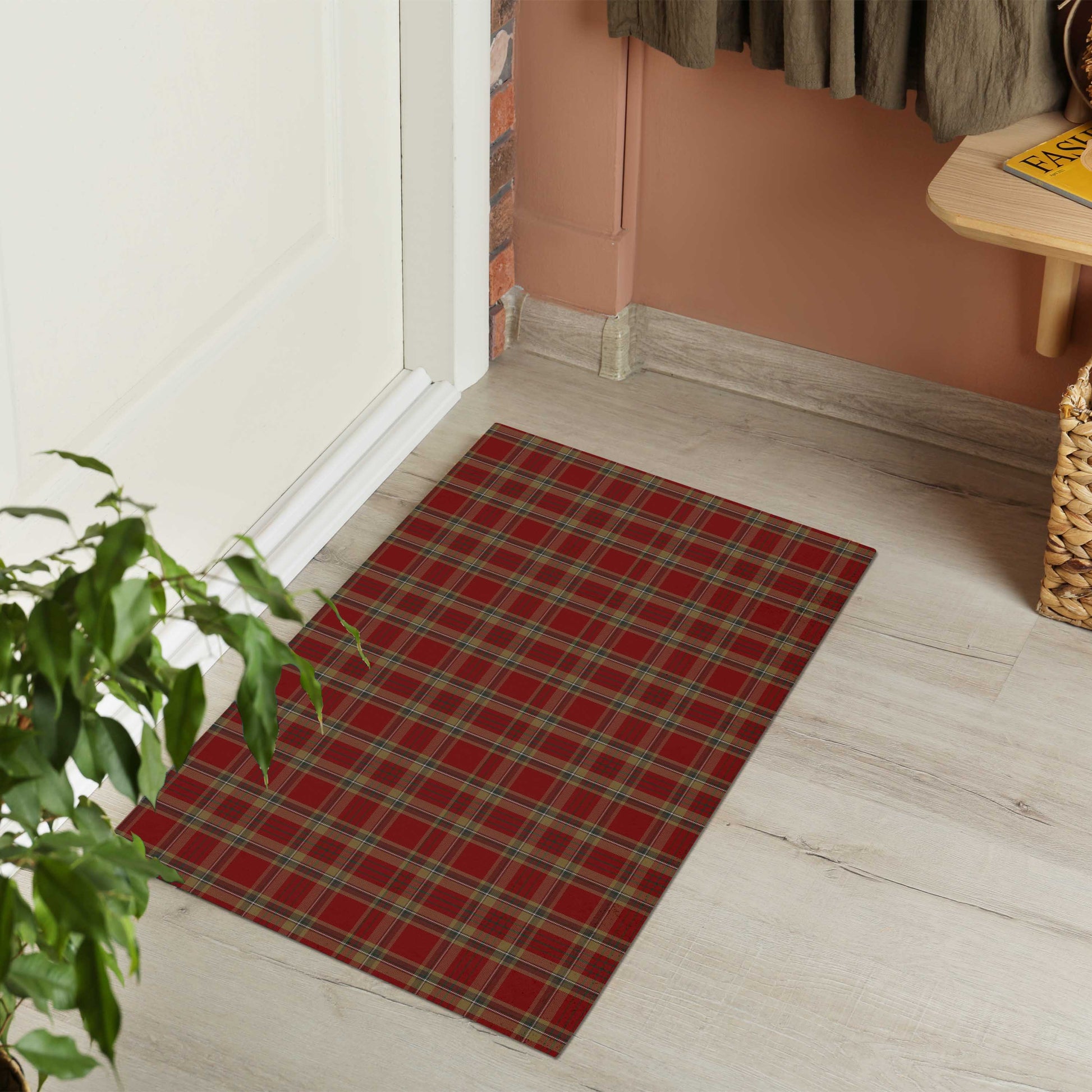 Tyrone County Ireland Tartan Rubber Doormat - Tartan Vibes Clothing