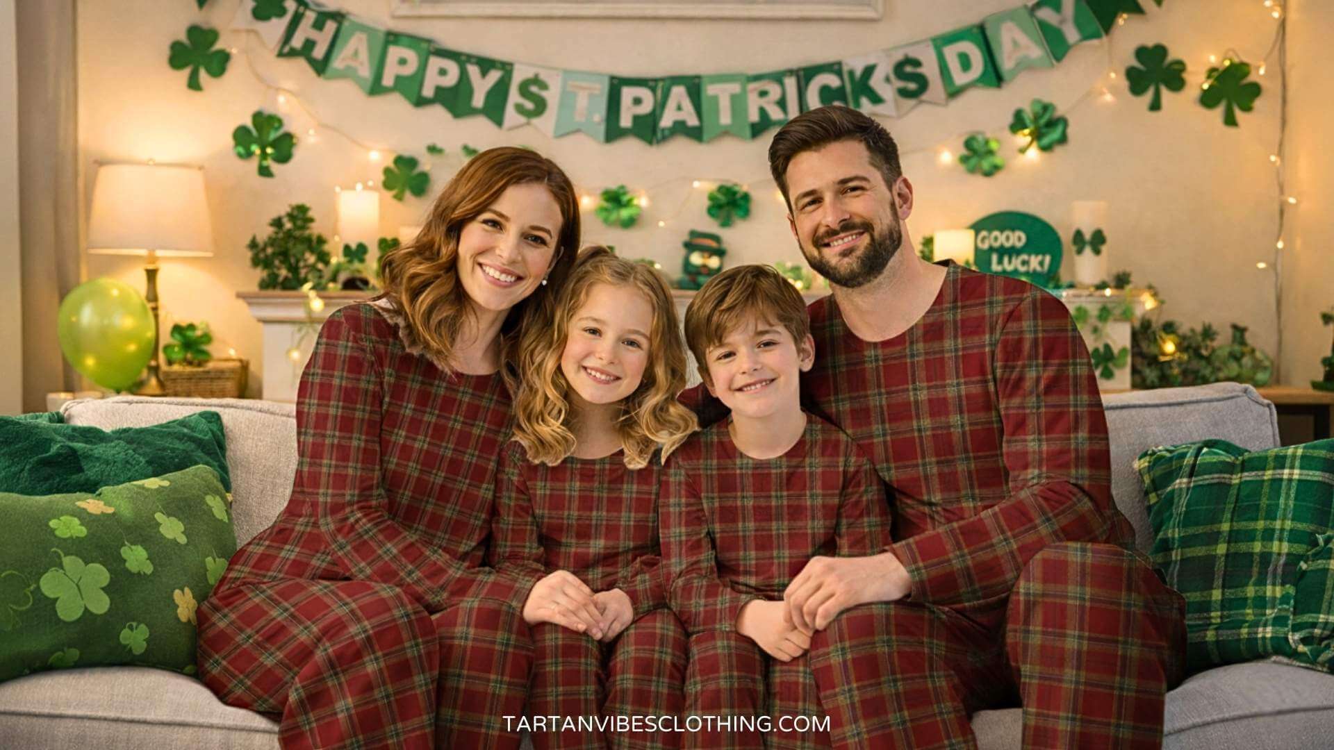 Tyrone County Ireland Tartan Pajamas Family Set