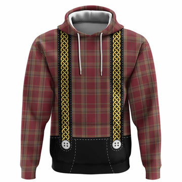Tyrone Tartan Lederhosen Costume Hoodie Scotland Celtic Knot Motif