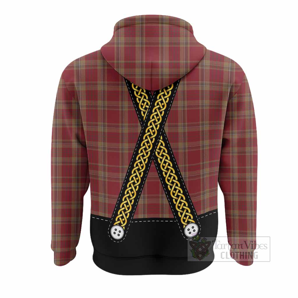 Tyrone Tartan Lederhosen Costume Hoodie Scotland Celtic Knot Motif