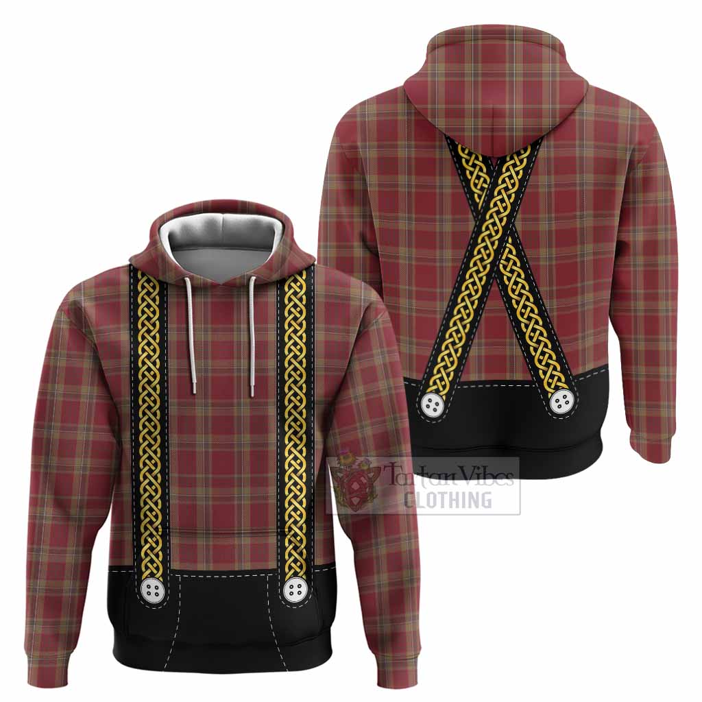 Tyrone Tartan Lederhosen Costume Hoodie Scotland Celtic Knot Motif