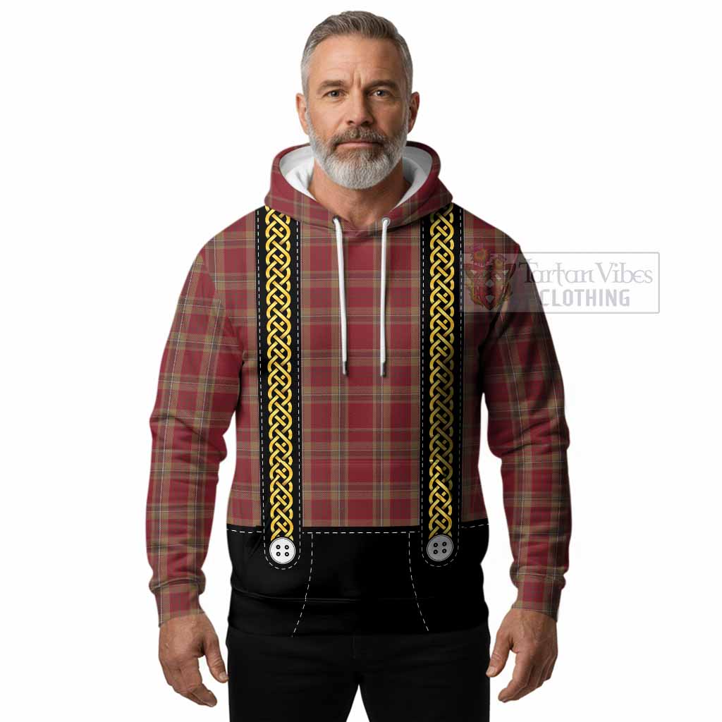 Tyrone Tartan Lederhosen Costume Hoodie Scotland Celtic Knot Motif