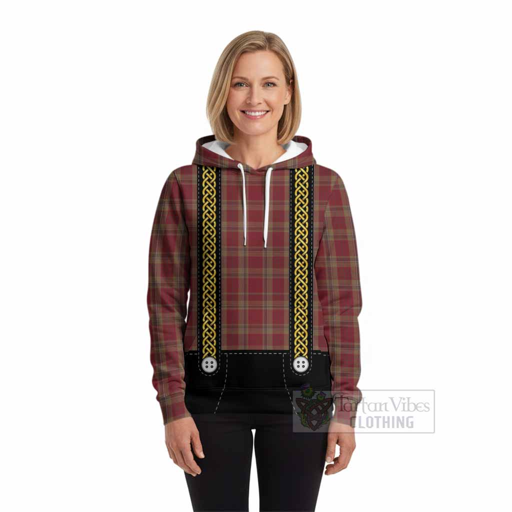 Tyrone Tartan Lederhosen Costume Hoodie Scotland Celtic Knot Motif