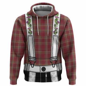 Tyrone Tartan Lederhosen Costume Hoodie Scotland Thistle Floral