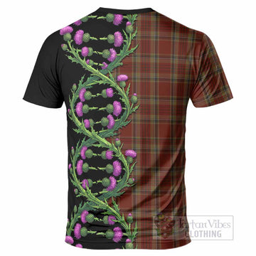 Tyrone Tartan T-Shirt Scottish Identity Thistle Flower DNA Strand Art