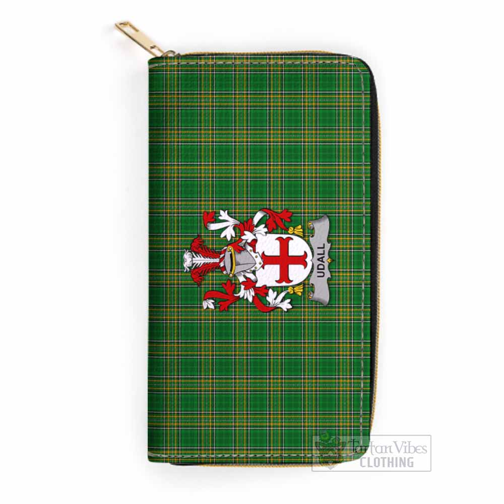Udall Irish Clan Tartan Women's Leather Wallet with Coat of Arms One Size 19.7*10.5*3.5 cm - Tartan Vibes Clothing