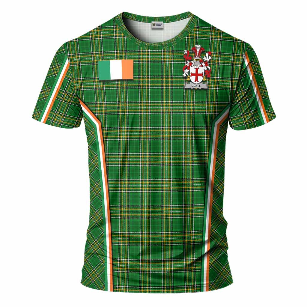 Udall Irish Clan Coat of Arm Tartan T-Shirt Flag Style