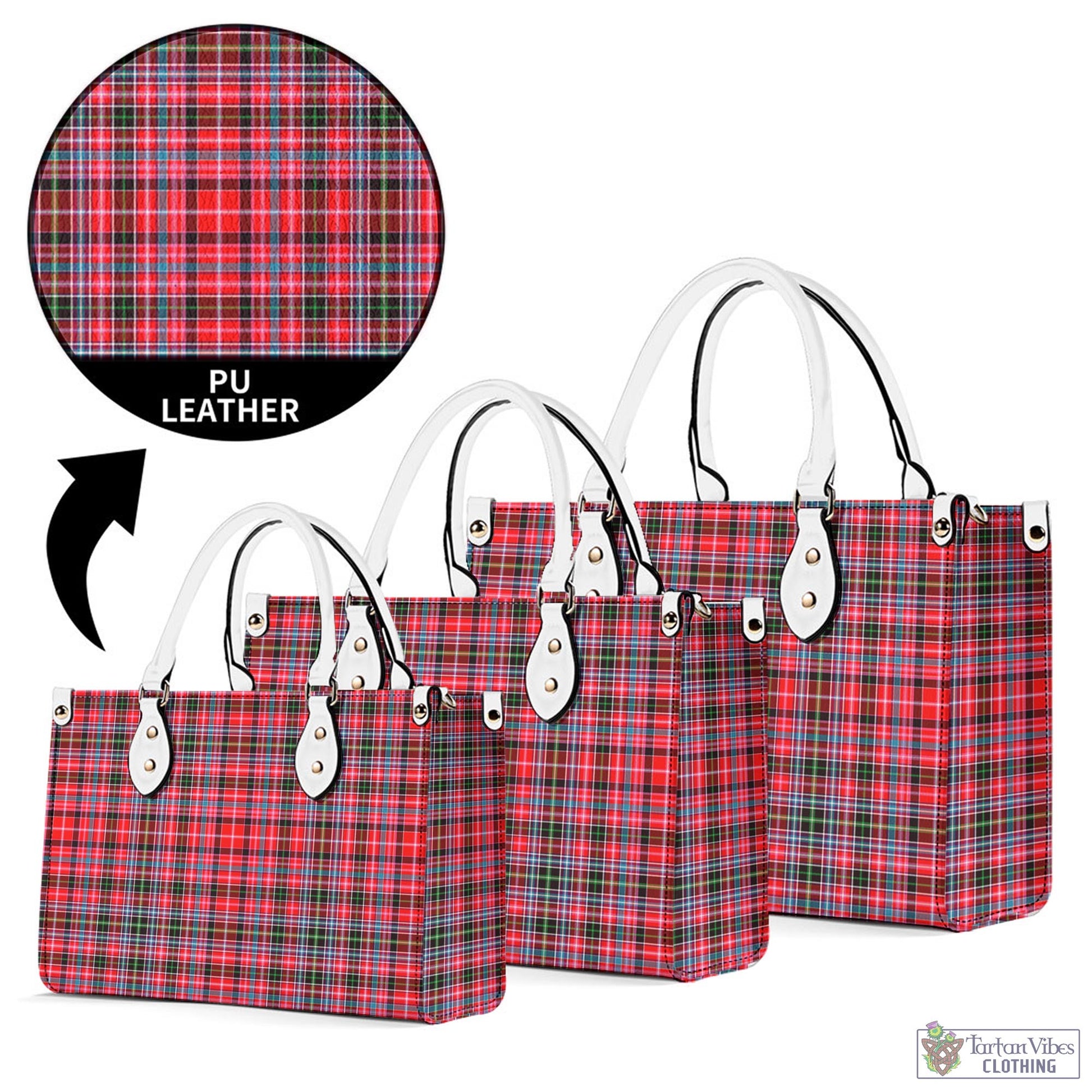Tartan Vibes Clothing Udny Tartan Luxury Leather Handbags